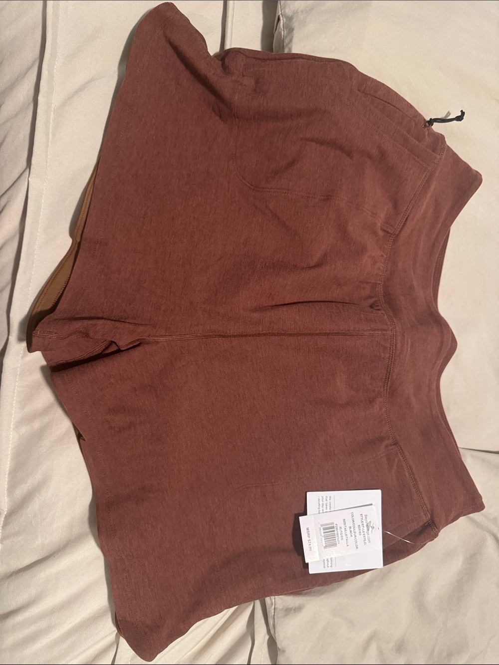 Beyond Yoga Brick Brown High-Rise Athletic Shorts